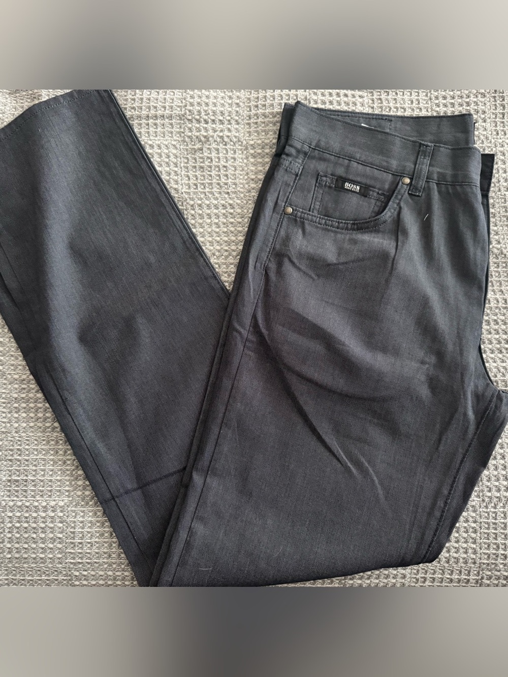 BOSS Hugo Boss Gray Straight Leg Pants